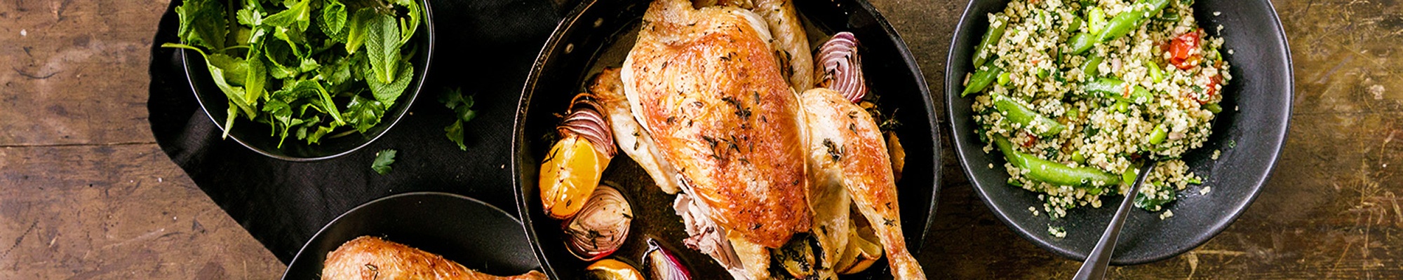 Ofenpoulet mit FINDUS Quinoa Mix und Kräutersalat