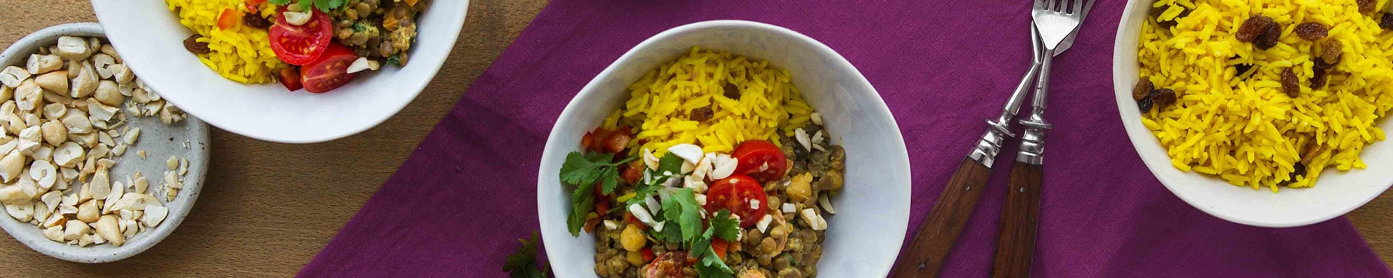 Veganes Linsen-Dal mit Kurkuma-Jasminreis